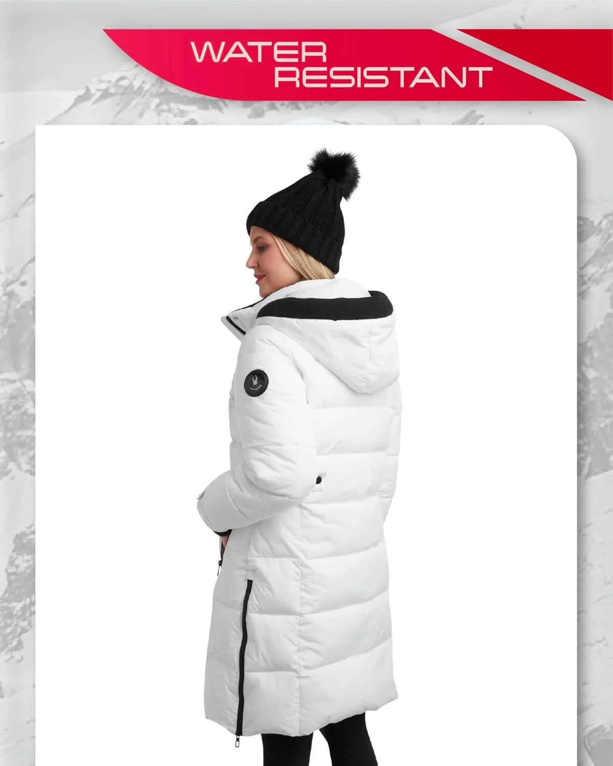 Spyder Women's Long Puffer Jacket - Insulated Full Length Windbreaker Long Down Coat Parka Jacket for Ladies (Sizes: S-XL)