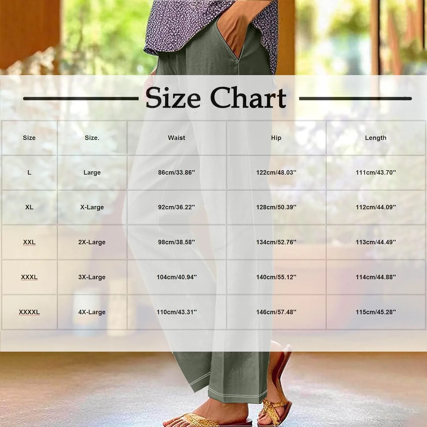Summer Boho Cotton Linen Casual Pants for Women, Fashion Print Baggy Palazzo Pants Elastic Waist Pockets Trousers