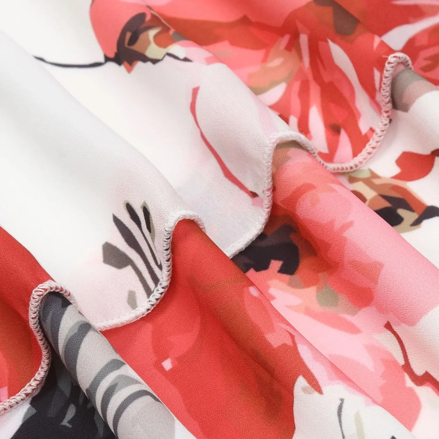Sundresses for Women 2025 Vacation Floral Boho Summer Dress Short Sleeve Layered Ruffle A Line Wedding Guest Dresses