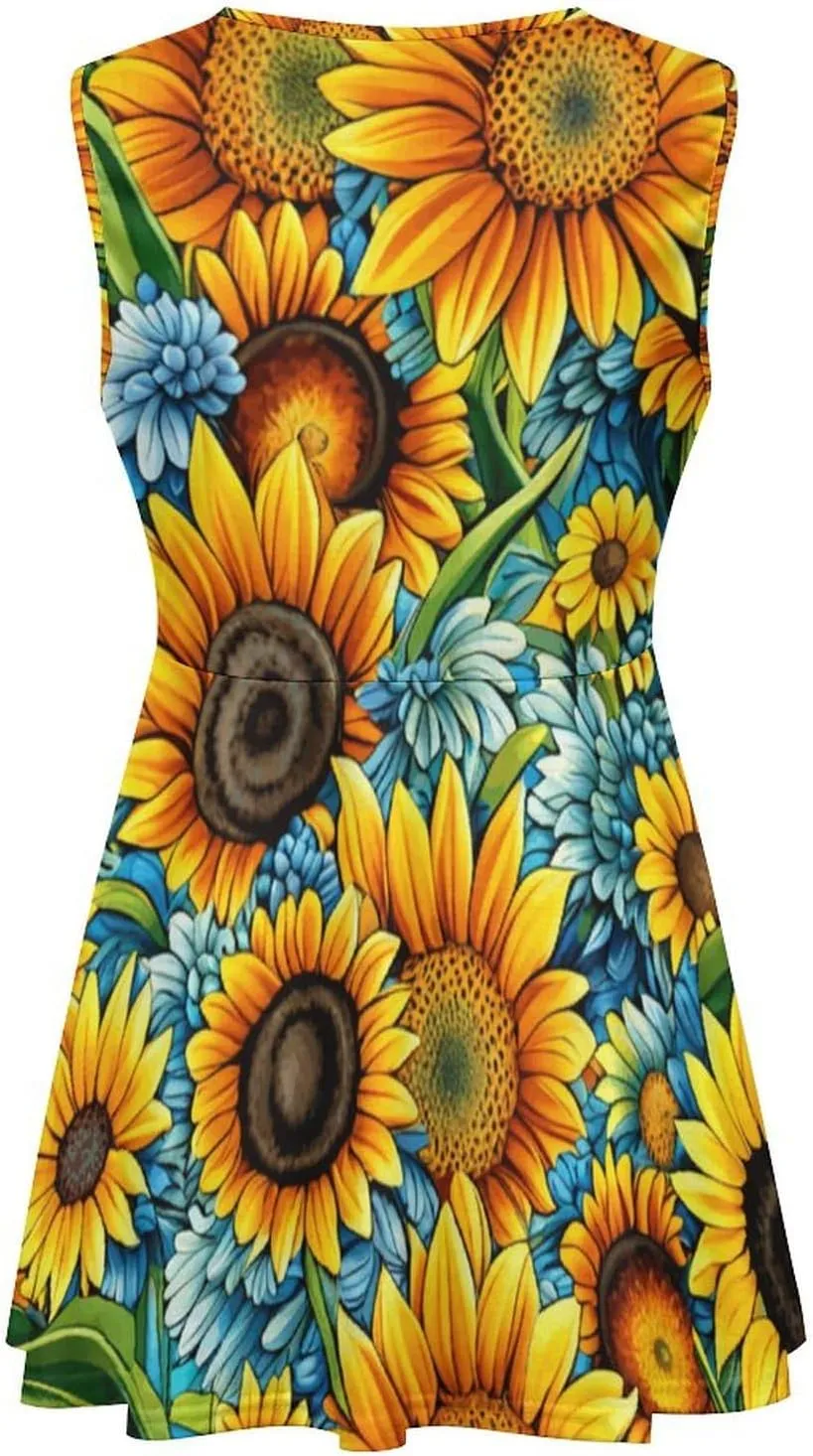 Sunflower Medium Sleeved T-Shirt for Womens Summer Autumn Winter Creativity Top