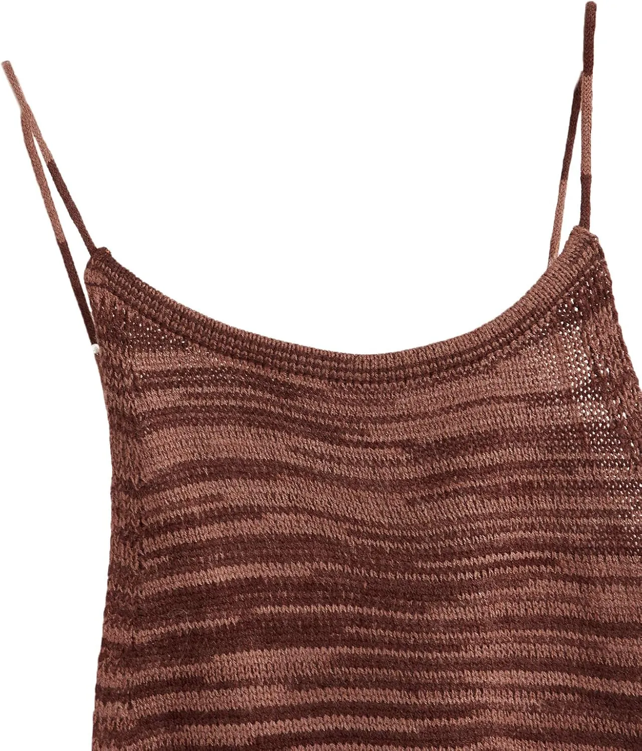 SweatyRocks Women's Sleeveless Space Dye Knit Camisole Criss Cross Backless Crop Top