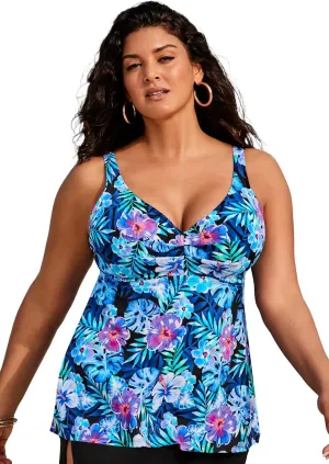 Swimsuits For All Women's Bra Sized Sweetheart Underwire Tankini Top (Plus