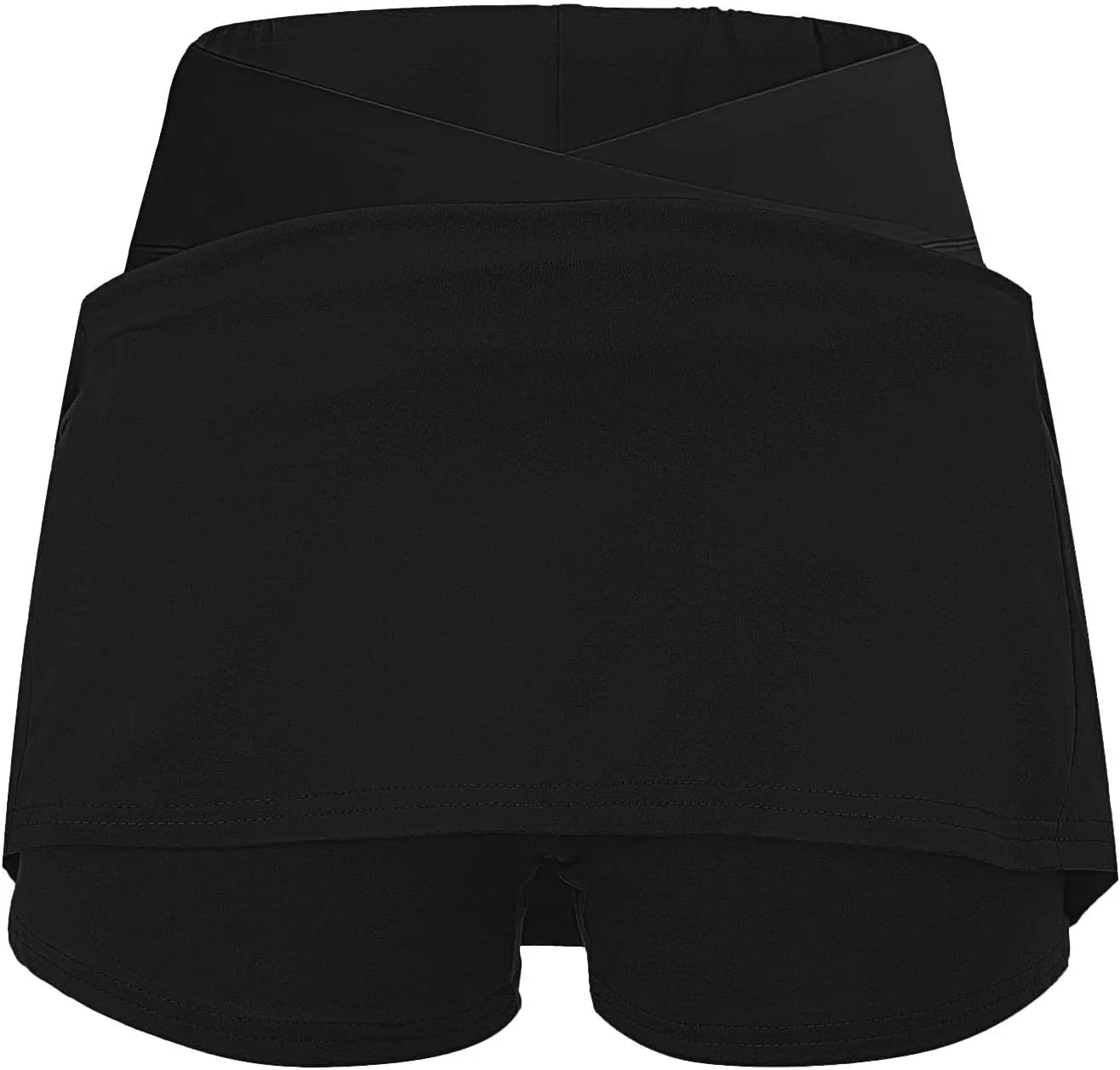 Tennis Skirt for Women Crossover High Waisted Pleated Golf Skorts Athletic Workout Skirts Knee Length Skorts Skirts