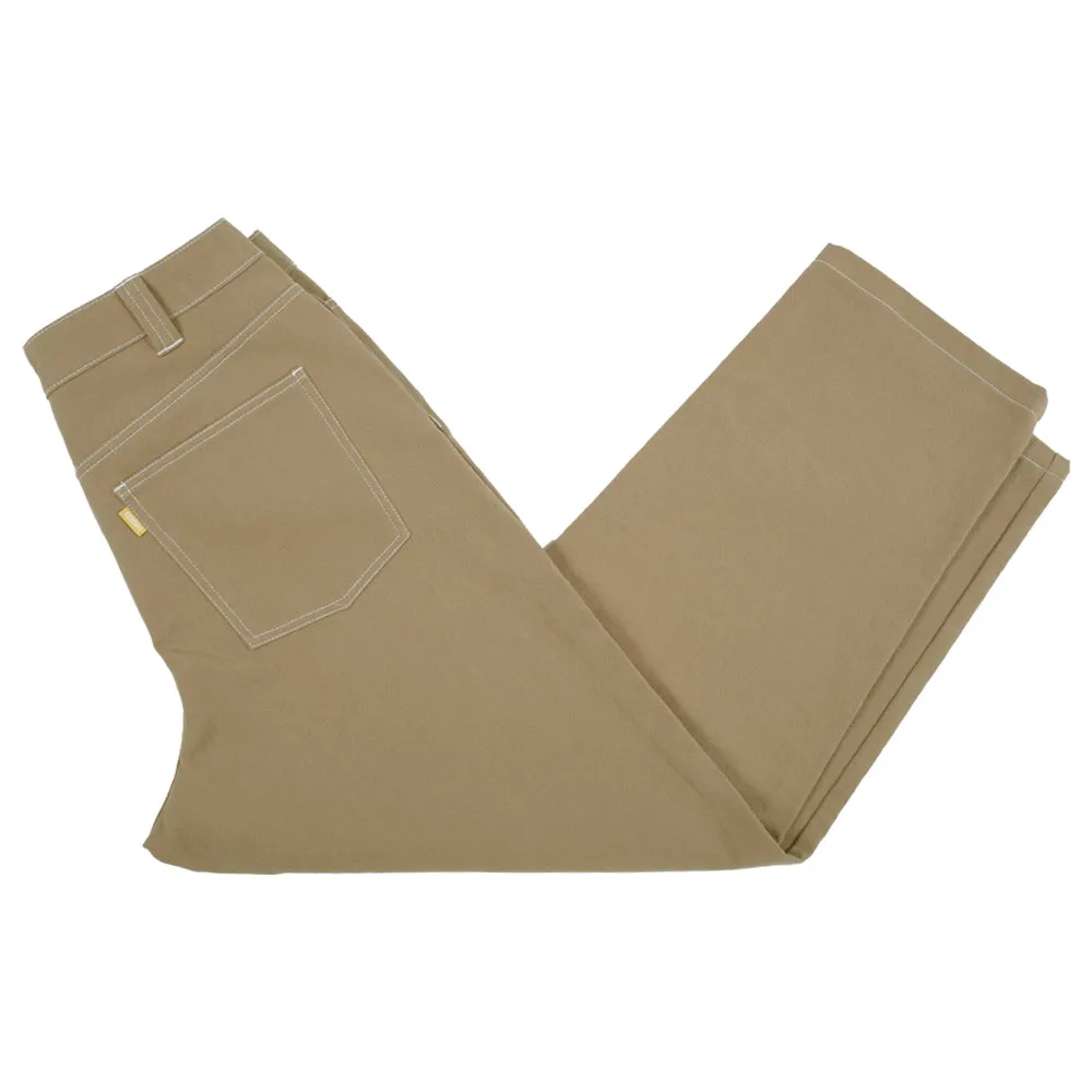 Theories Plaza Jeans Khaki Contrast Stitch