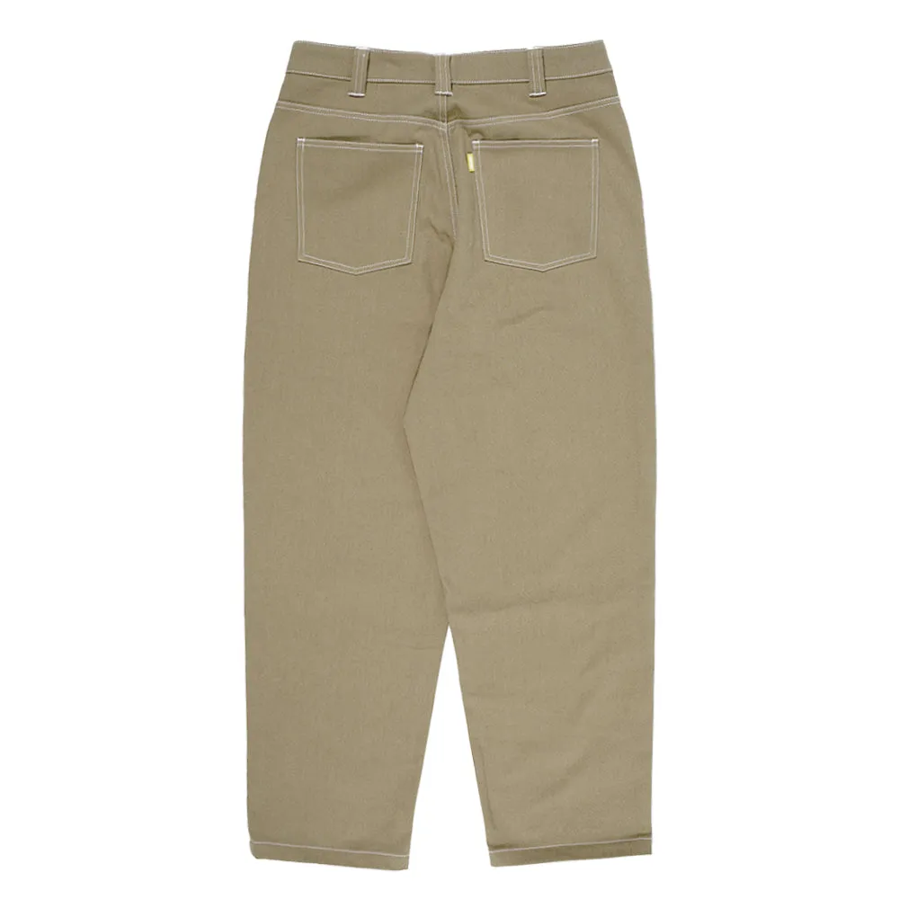 Theories Plaza Jeans Khaki Contrast Stitch