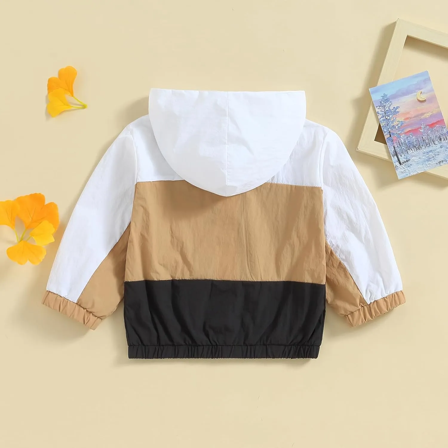 Toddler Baby Boy Girl Fall Clothes Outwear Zipper Hooded Sweatshirt Jacket Lightweight Windbreaker Jackets