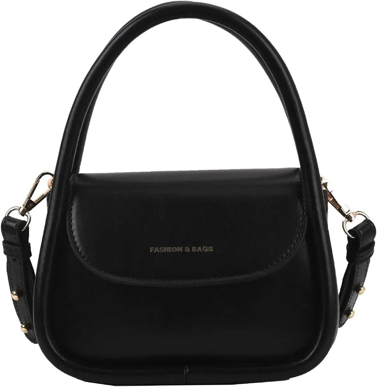Trendy Women's Small Leather Handbag - Cute Top Handle Crossbody Satchel Bag (White)