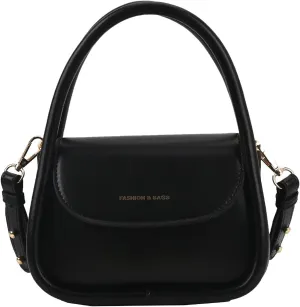Trendy Women's Small Leather Handbag - Cute Top Handle Crossbody Satchel Bag (White)