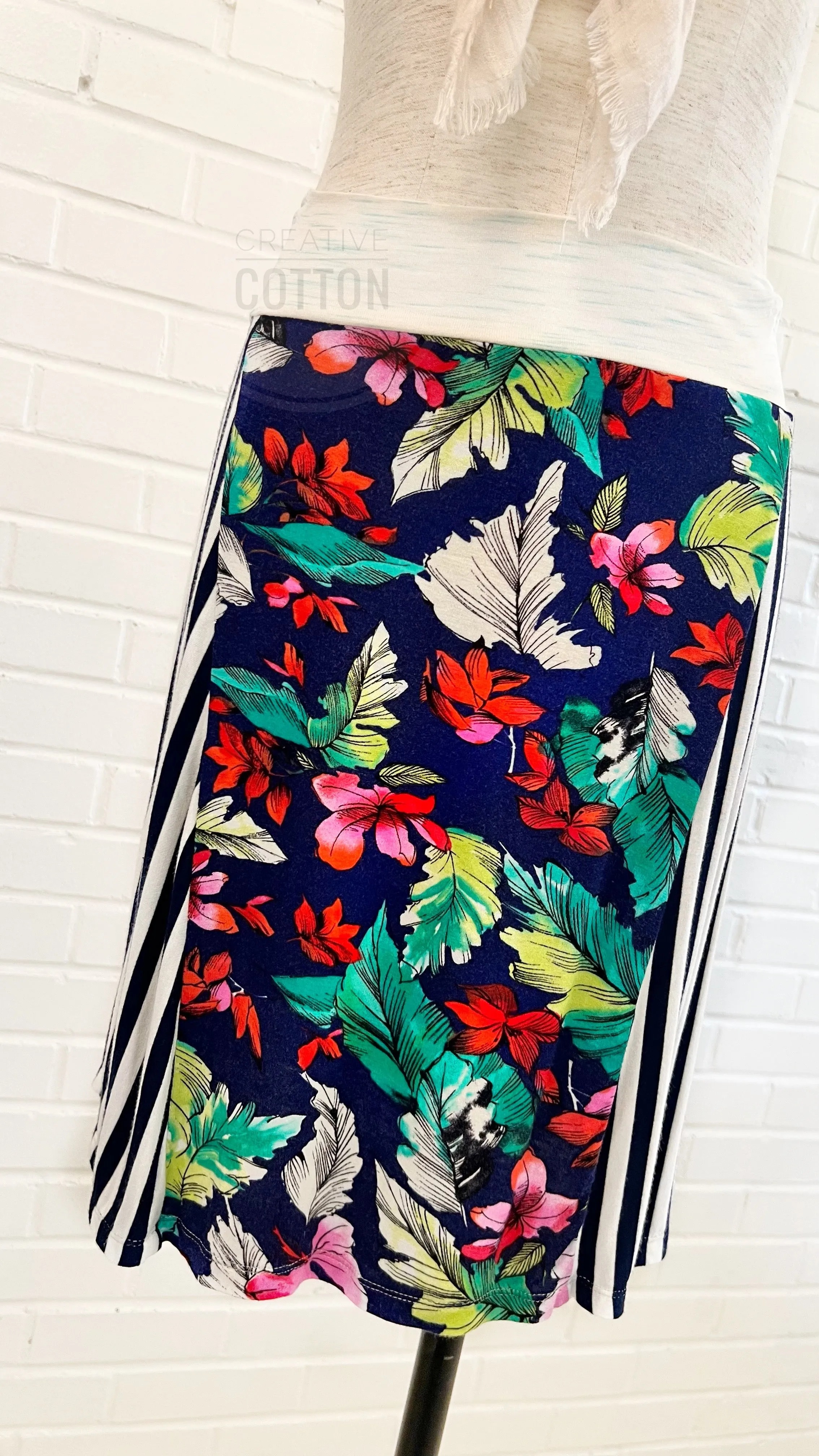 Tropical Leaves Funky Knit Skirt