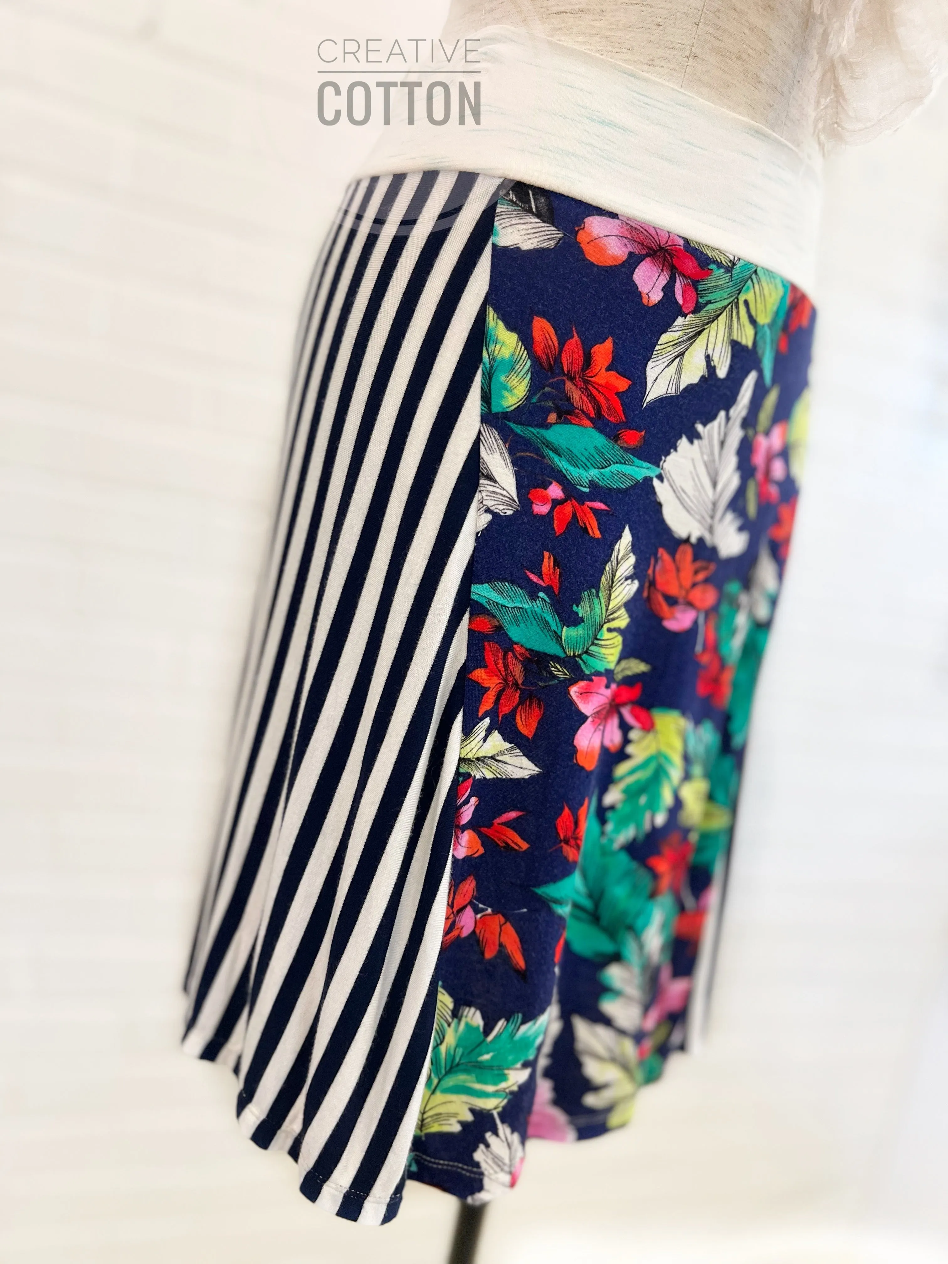 Tropical Leaves Funky Knit Skirt