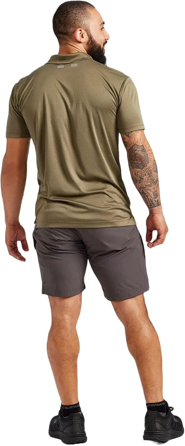 TRUEWERK Mens Work Shorts - T1 Werkshorts, Moisture Wicking, Multi-Pocket, Tactical Cargo Shorts with 4-Way Stretch