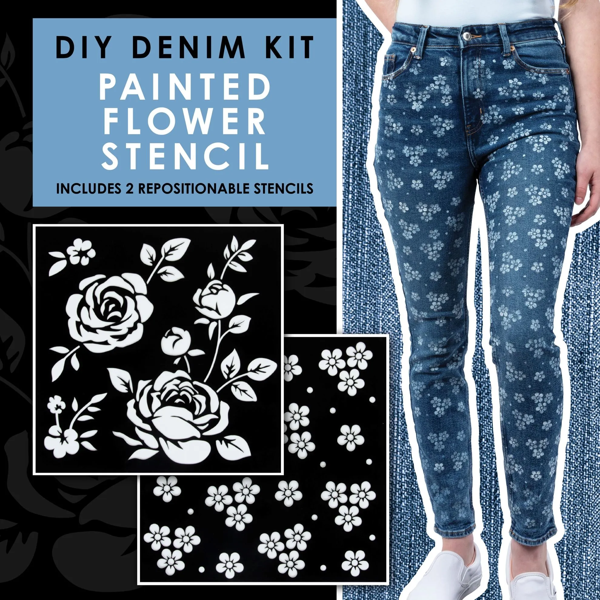 Tulip DIY Denim Paint & Stencil Kit