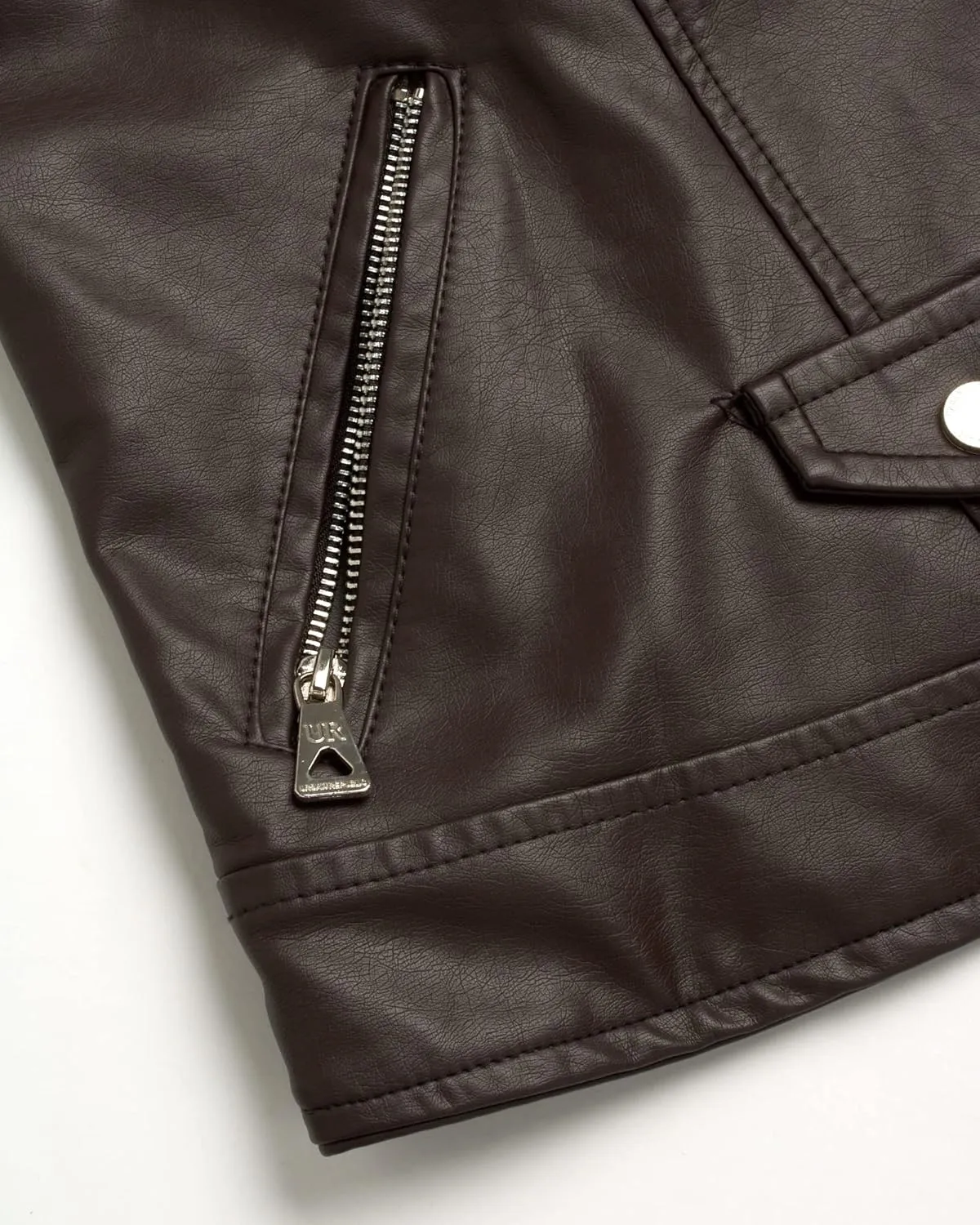URBAN REPUBLIC Women's Leather Jackets, Faux Motorcycle Moto Biker Coat Short Lightweight Vegan Pleather Fashion
