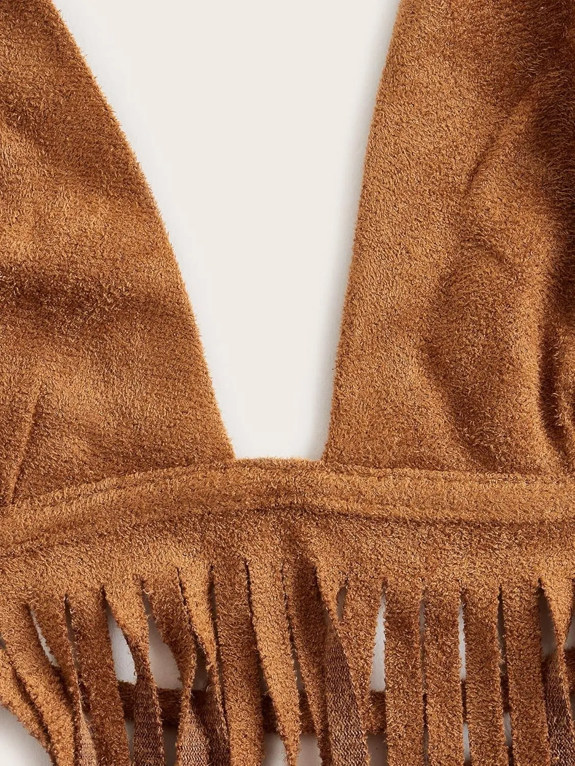 Verdusa Women's Crisscross Tie Backless Fringe Hem Sleeveless Satin Crop Cami Top