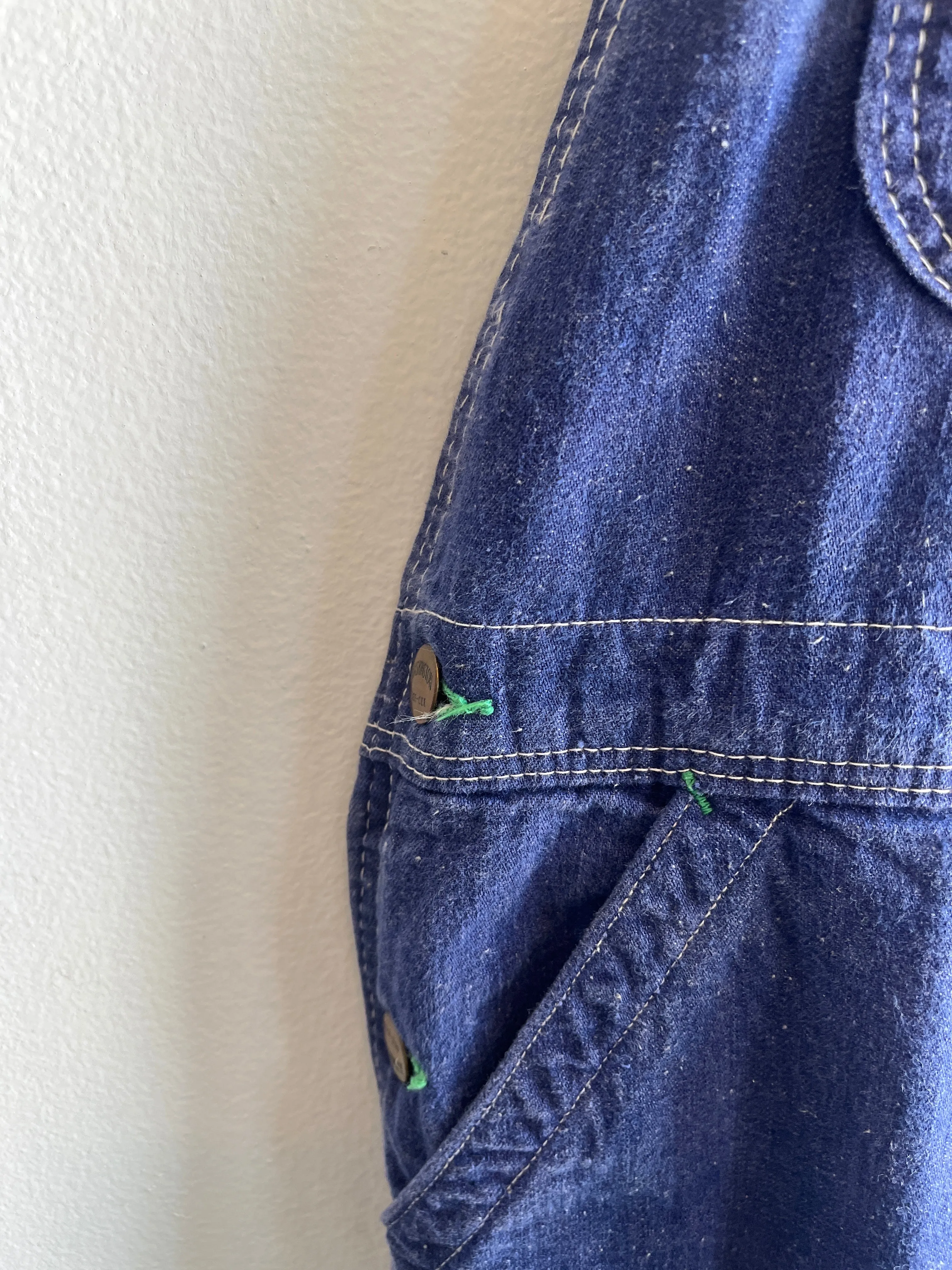 Vintage 1950s Dee Cee Denim Lowback Overalls