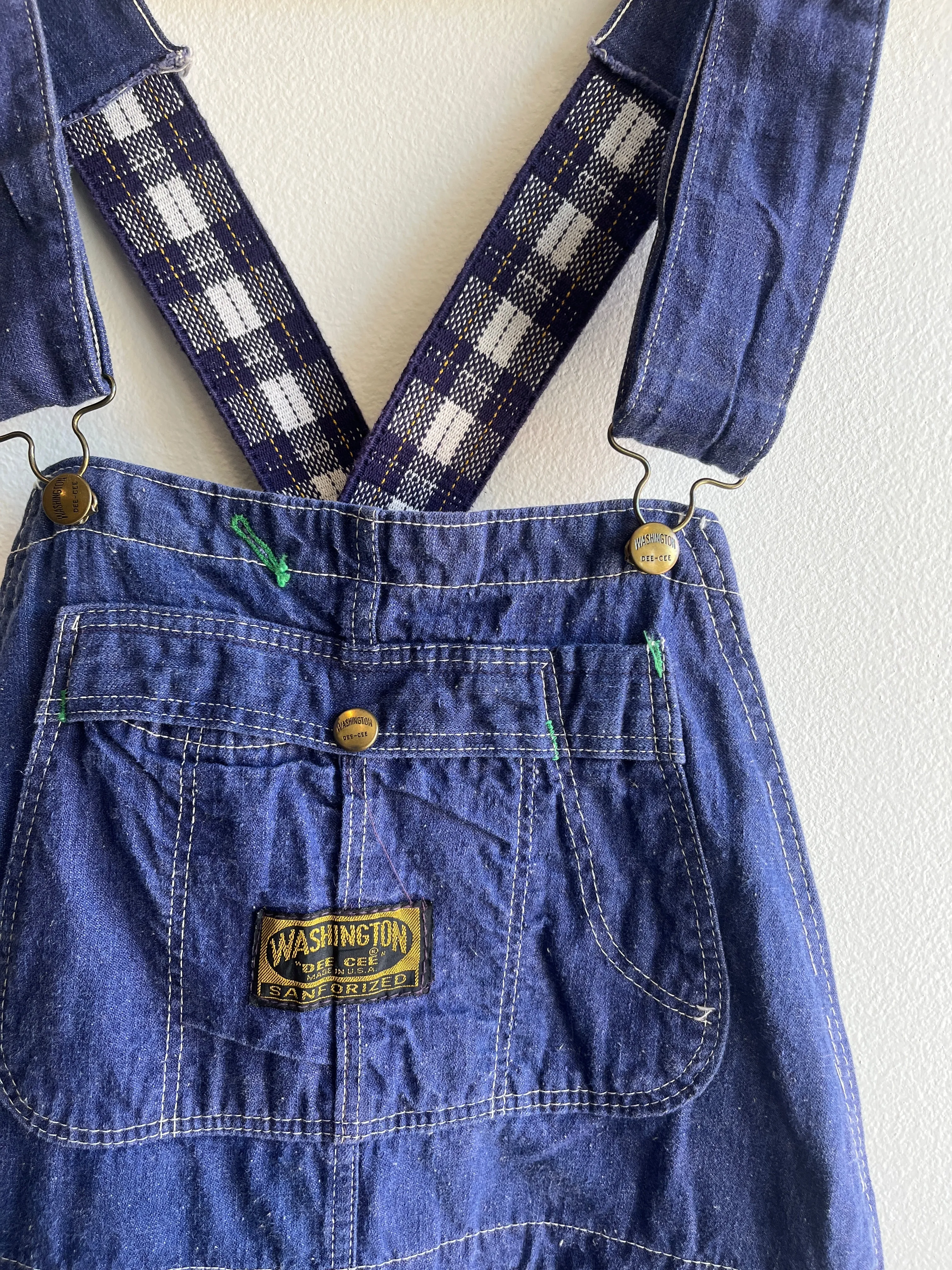 Vintage 1950s Dee Cee Denim Lowback Overalls