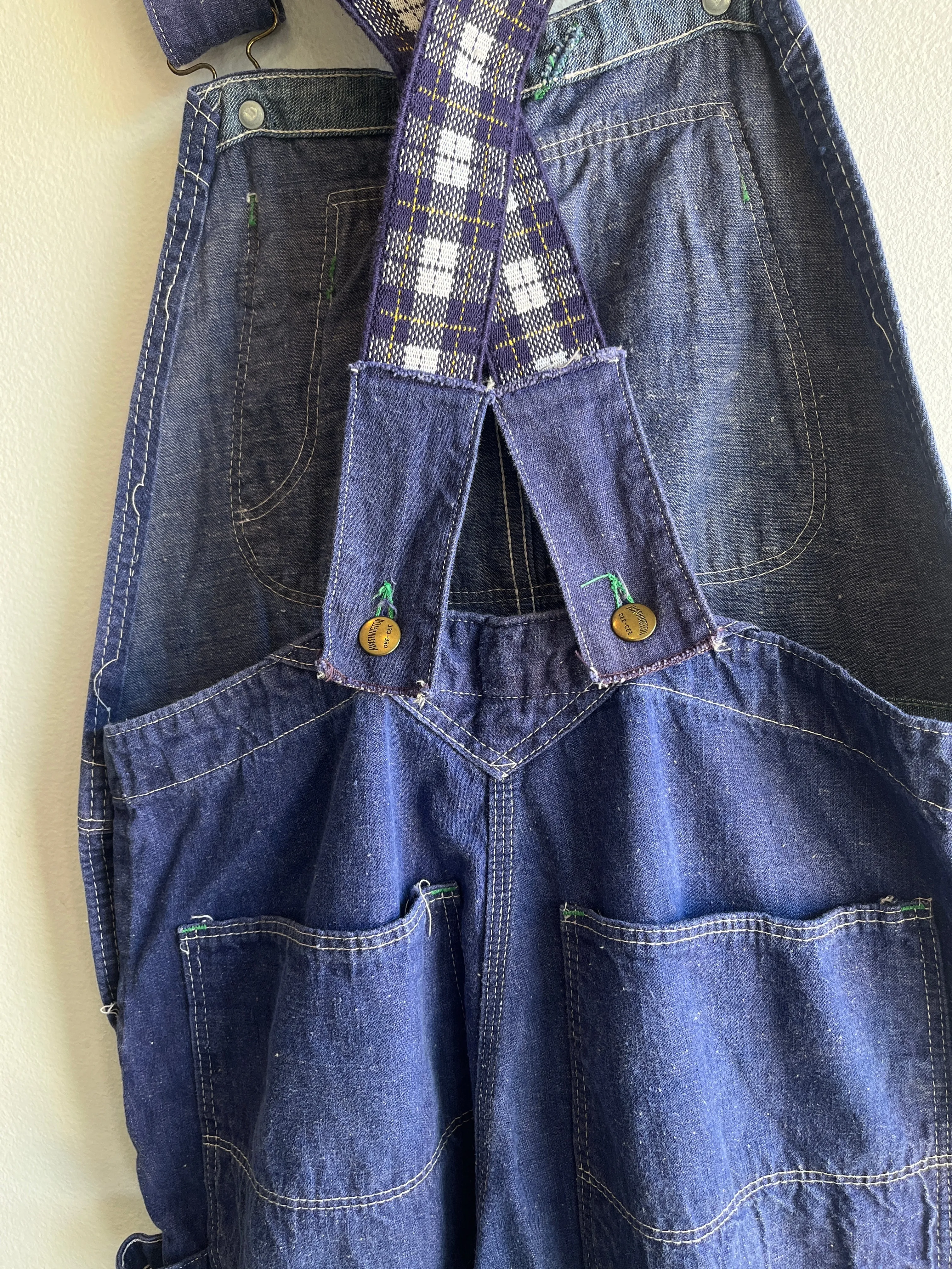 Vintage 1950s Dee Cee Denim Lowback Overalls