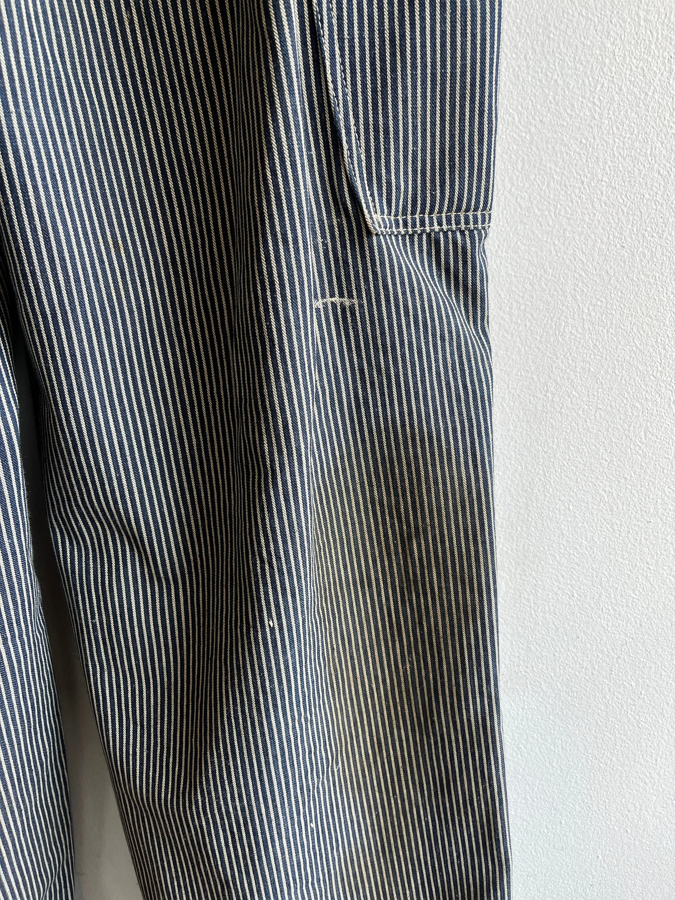 Vintage 1950s lee hickory stripe denim overalls