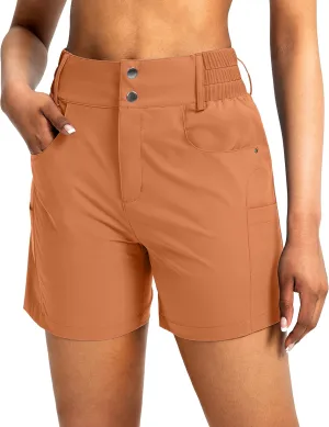 Viodia Women's 5" Hiking Golf Shorts with Pockets High Waist Stretch Cargo Short Shorts for Women Casual Summer