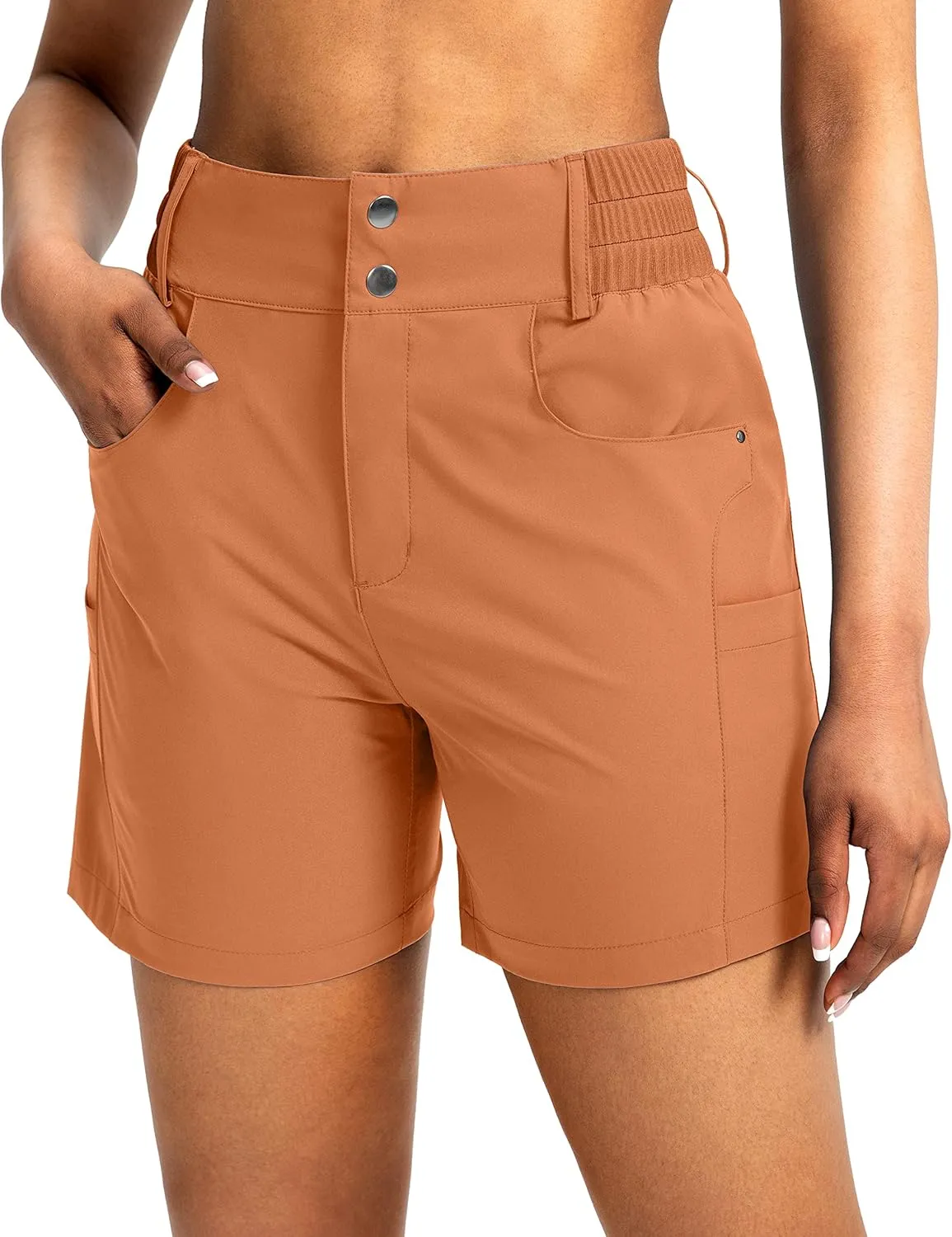 Viodia Women's 5" Hiking Golf Shorts with Pockets High Waist Stretch Cargo Short Shorts for Women Casual Summer