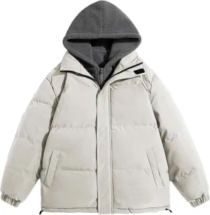 Winter Jacket Thick Warm Parka Coat Cotton Padded Thermal Outerwear Hooded Windbreaker
