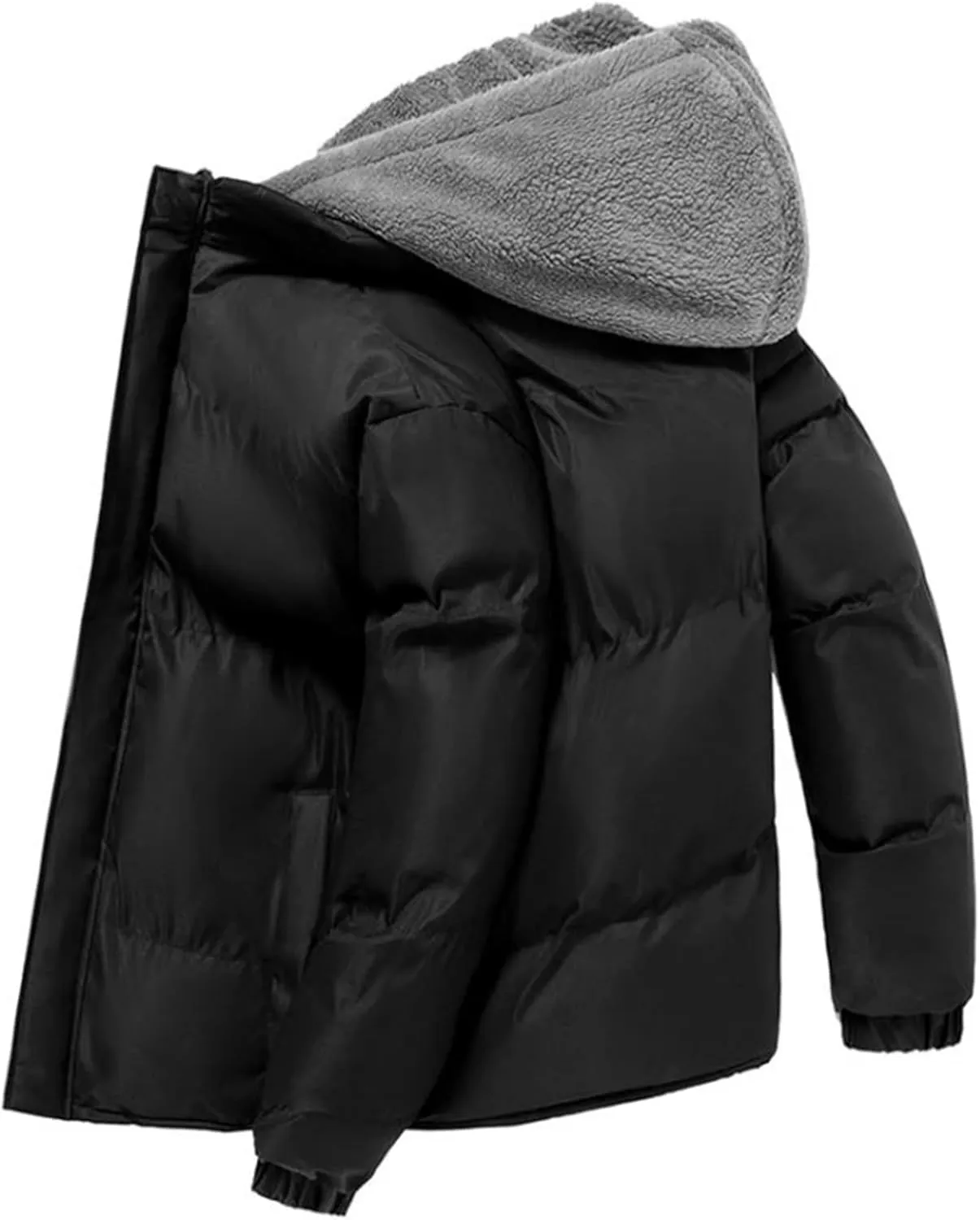 Winter Jacket Thick Warm Parka Coat Cotton Padded Thermal Outerwear Hooded Windbreaker