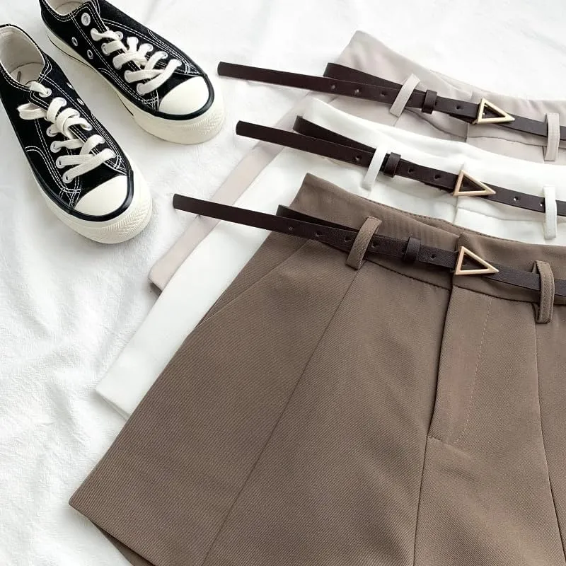 Women Office Lady Shorts Vintage High Waist Short Casual Trousers Summer