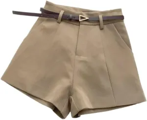 Women Office Lady Shorts Vintage High Waist Short Casual Trousers Summer