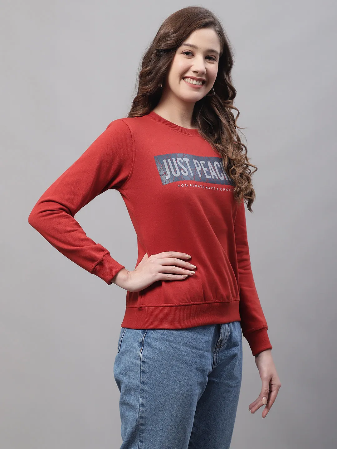 Women Rust Sweatshirt