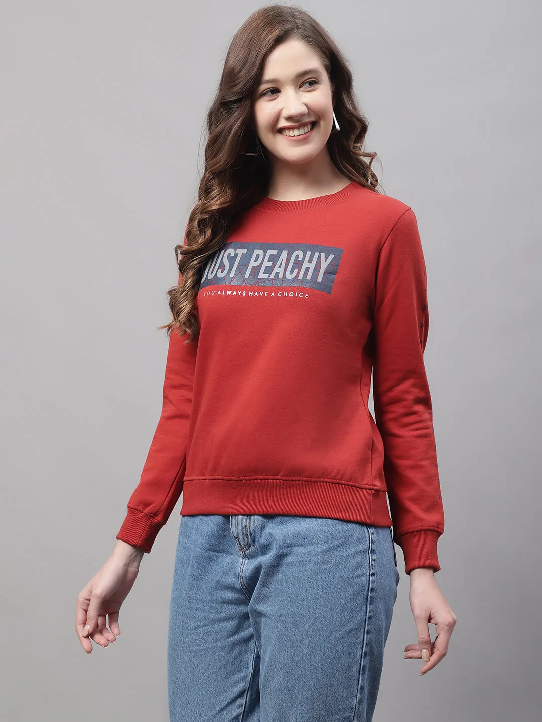 Women Rust Sweatshirt