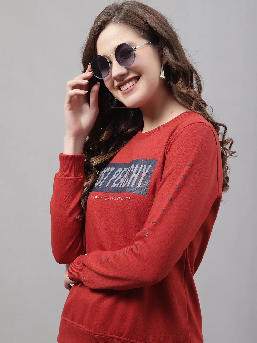 Women Rust Sweatshirt
