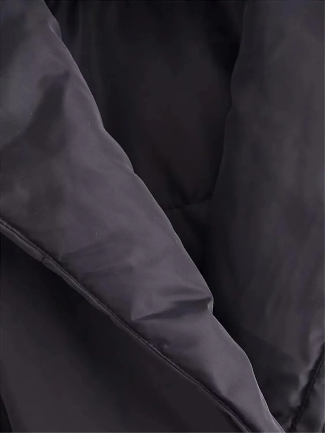 Women Short Winter Warm Down Cotton Hooded Jacket Casual Loose Outwear A Belt Cotton-Padded Coat