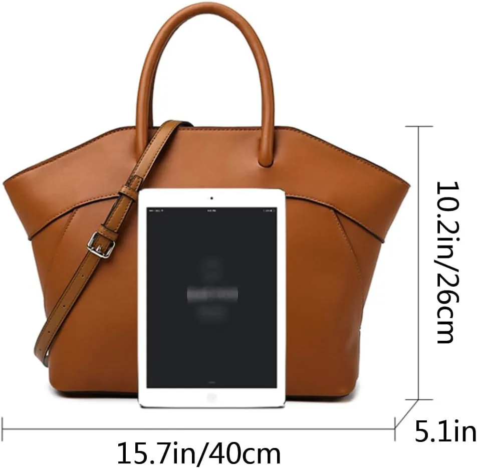 Women Tote Purse Top Handle Handbag Retro Satchel Leather Shoulder Crossbody Bag