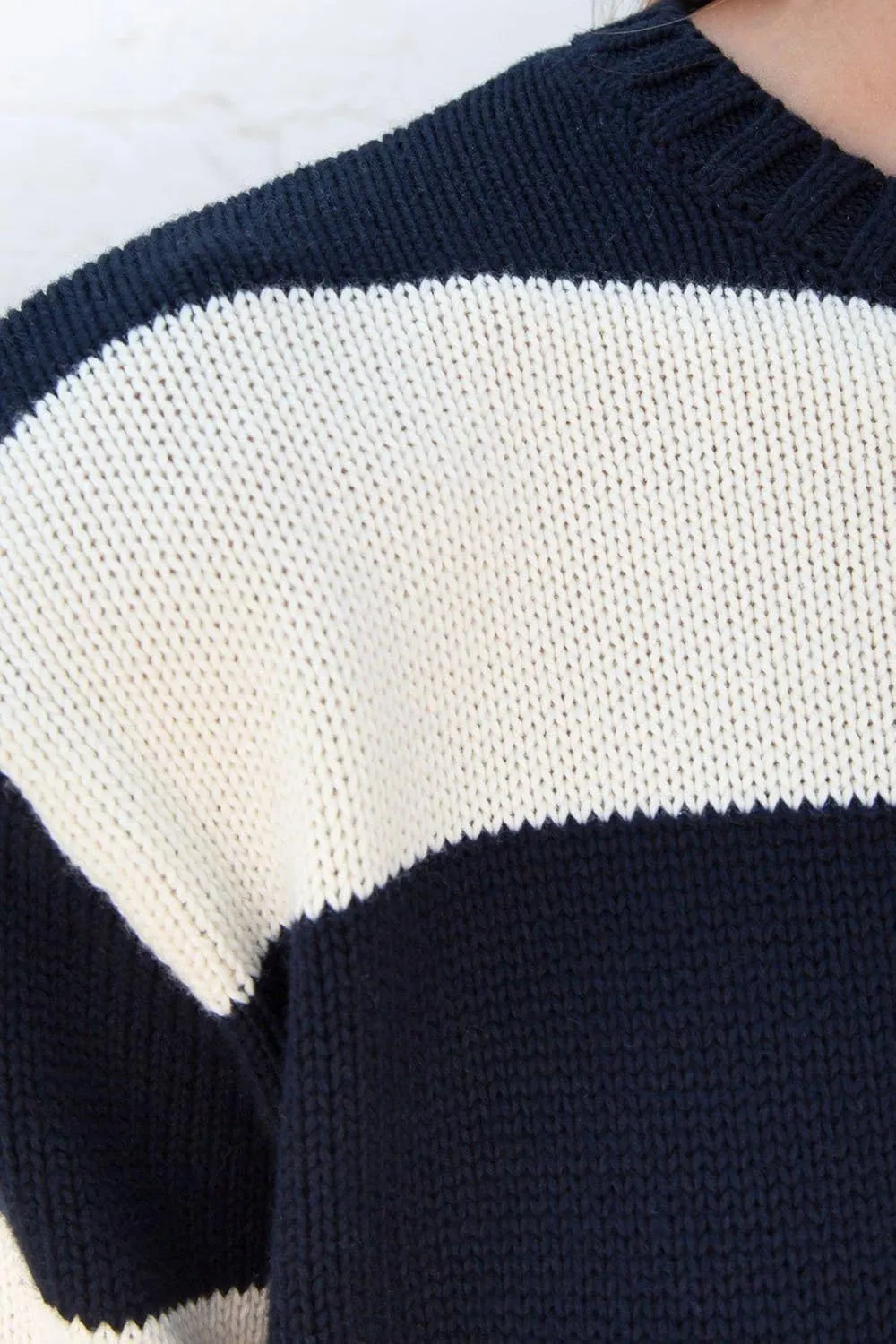 Women Y2K Striped Sweater Knit Oversized Long Sleeve Pullover Sweaters 90S Harajuku Preppy E-Girl Streetwear