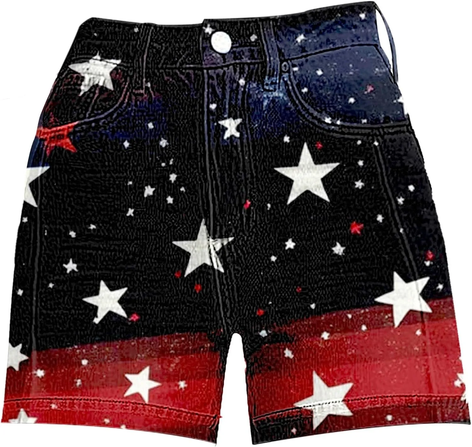 Women's American Flag Printed Denim Shorts High Waisted Patriotic Shorts Jeans Casual 4Th of July Summer Hot Short