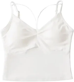 Women's Camisole Adjustable Straps Deep V Neck Ruffled Casual Summer Tank Top