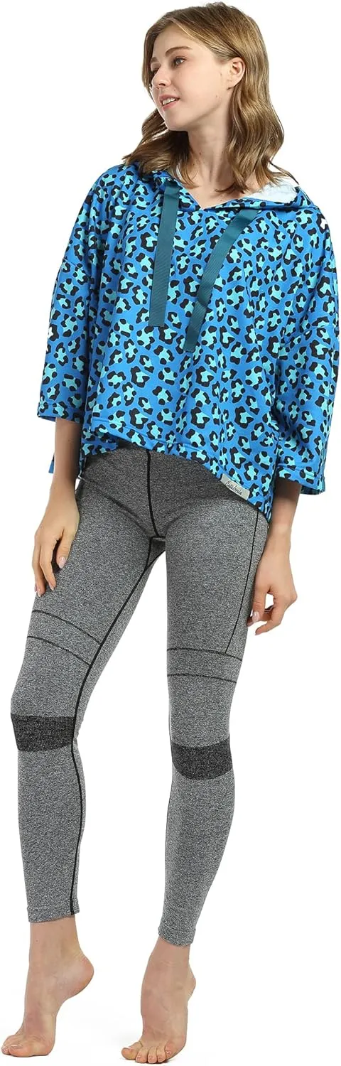 Womens Casual Cropped Hoodie, 3/4 Sleeve Loose Pullover Sweatshirt Crop Top