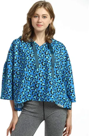 Womens Casual Cropped Hoodie, 3/4 Sleeve Loose Pullover Sweatshirt Crop Top