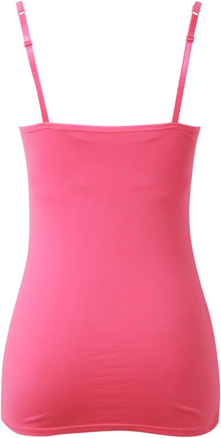 Women's Cotton Camisole Tops Adjustable Spaghetti Strap Casual Cami Vest Summer Soft Built in Bra Cami Shirts