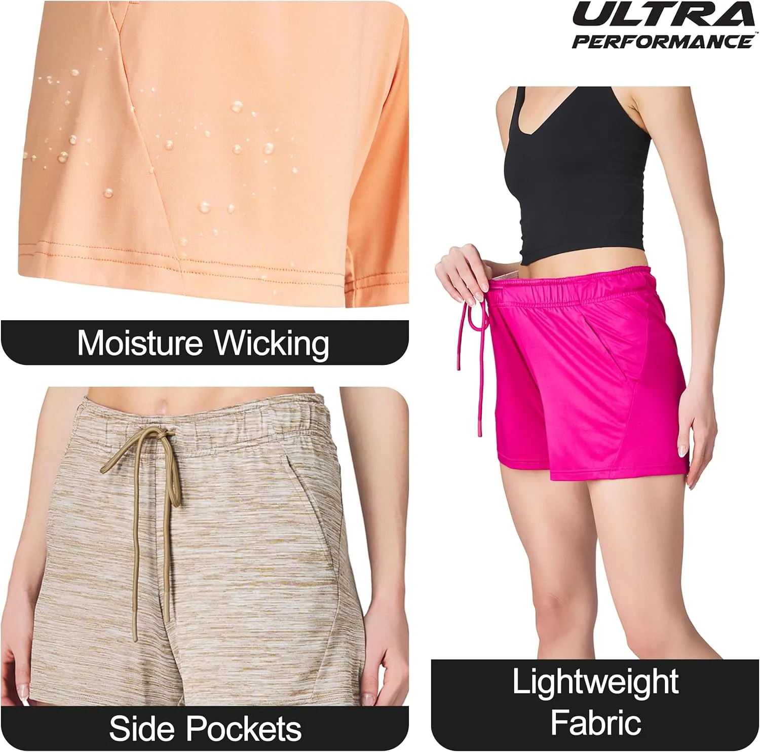 Womens Dry Fit Athletic Running Shorts 3 Pack Women's Workout Gym Short's, Casual Lounge Beach Short for Women