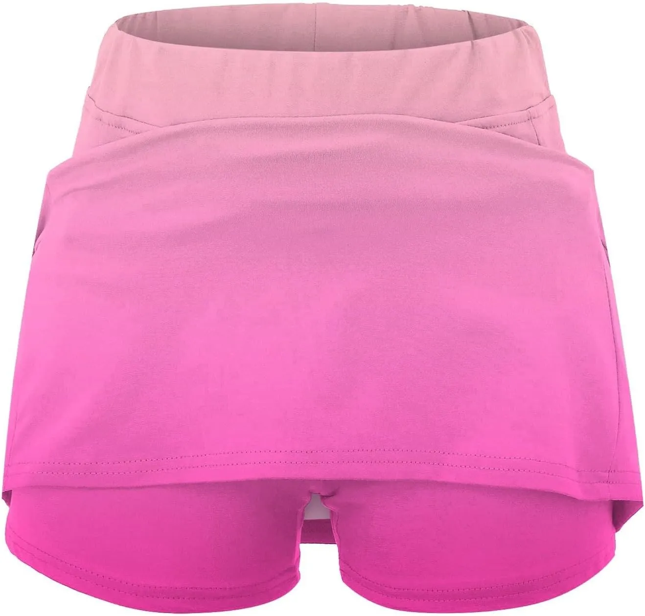 Womens Golf Skorts High Waist Athletic Skirt with Shorts Casual Gradient Yoga Skirts Pants Summer Running Clothes