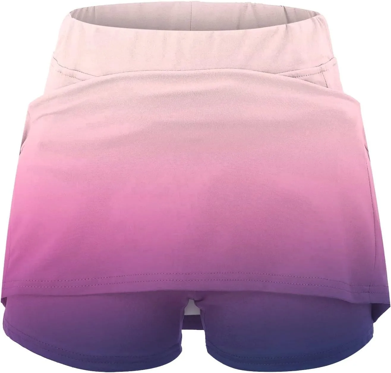 Womens Golf Skorts High Waist Athletic Skirt with Shorts Casual Gradient Yoga Skirts Pants Summer Running Clothes