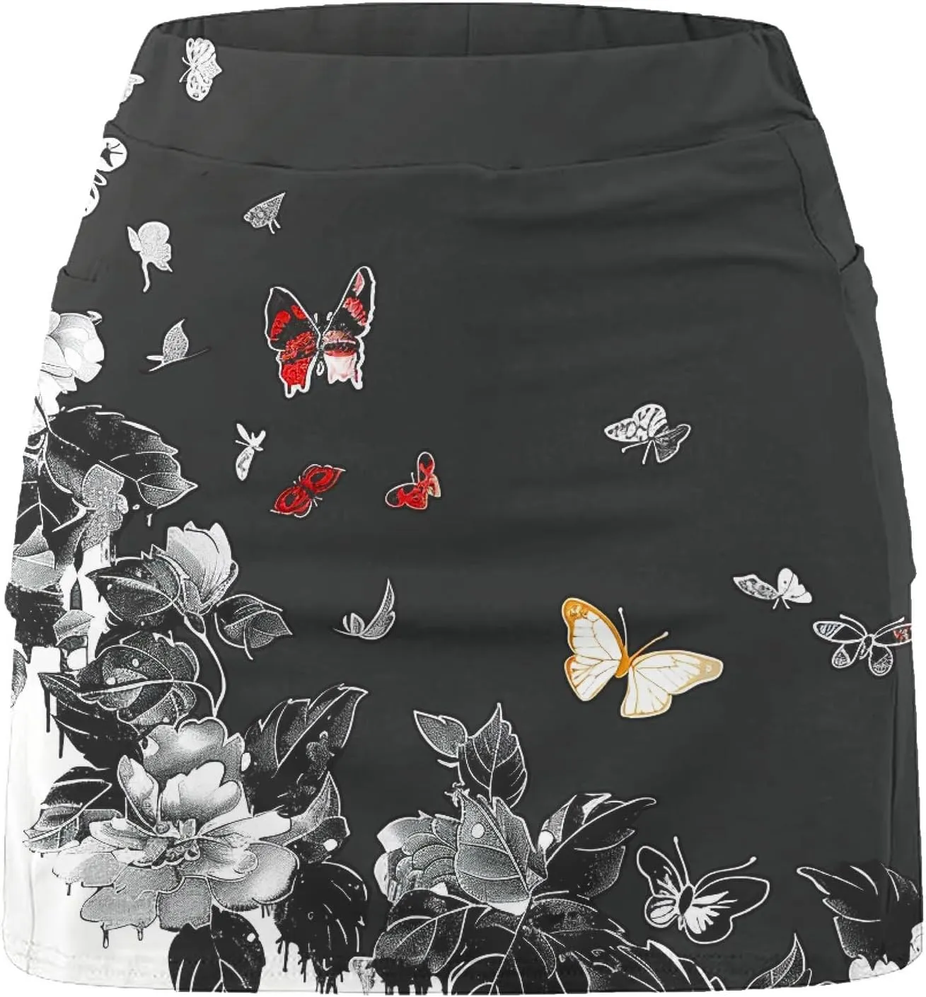 Women's High-Waist Skirts Plus Size Yoga Sports Golf Skorts Tennis Skirt with Shorts Casual Bottoming Skirts