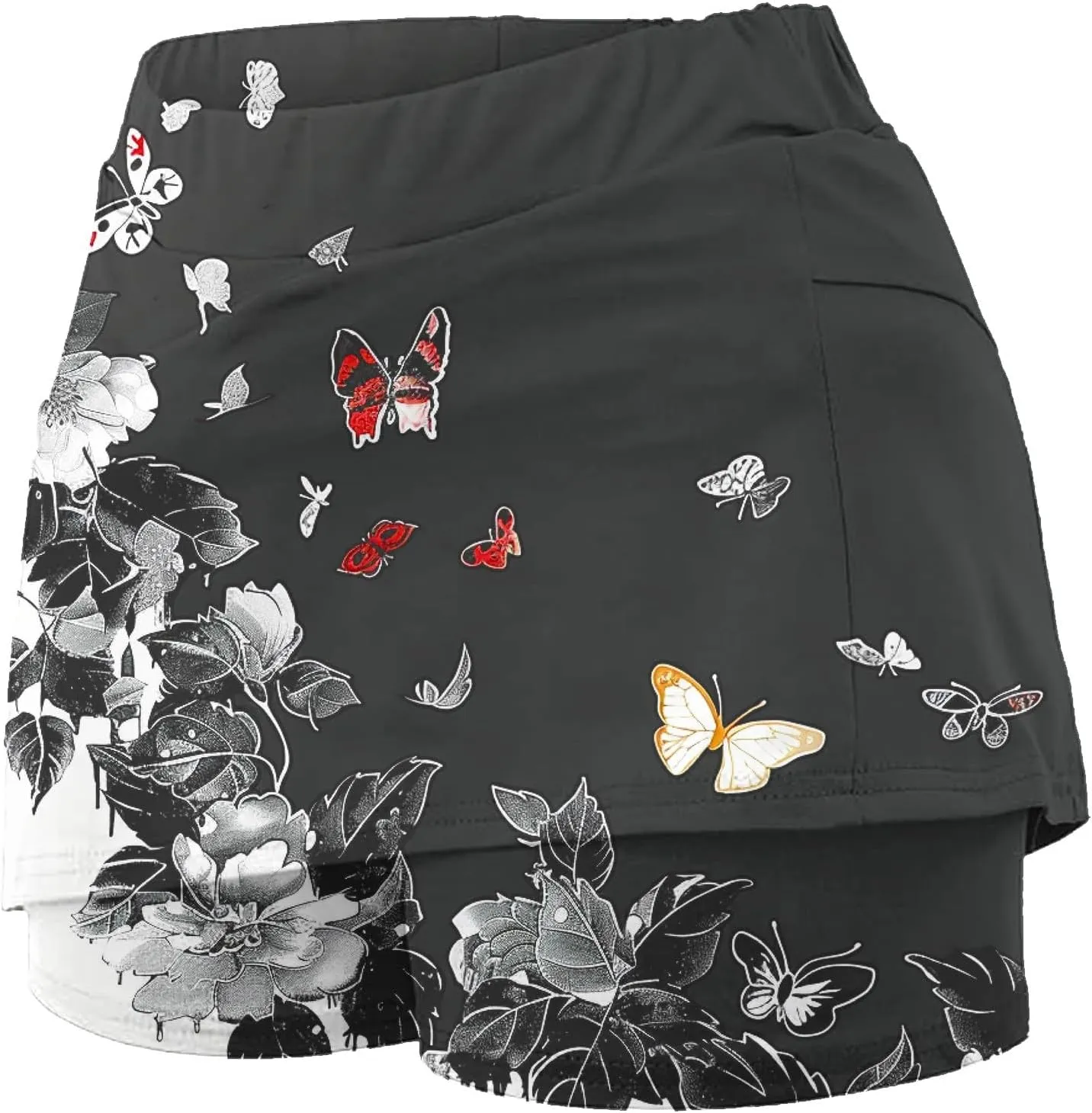 Women's High-Waist Skirts Plus Size Yoga Sports Golf Skorts Tennis Skirt with Shorts Casual Bottoming Skirts