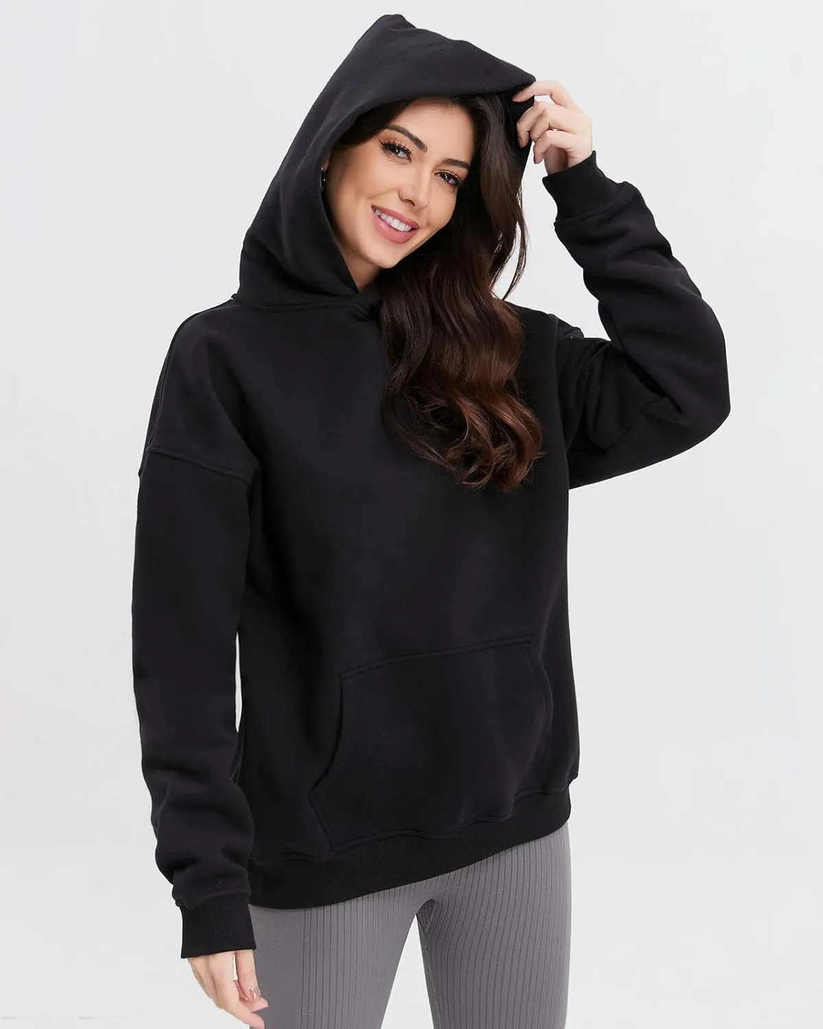 Womens Hoodies Long Sleeve Fleece Sweatshirts Pullover Top Cotton Fall/Winter 2024