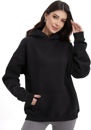 Womens Hoodies Long Sleeve Fleece Sweatshirts Pullover Top Cotton Fall/Winter 2024