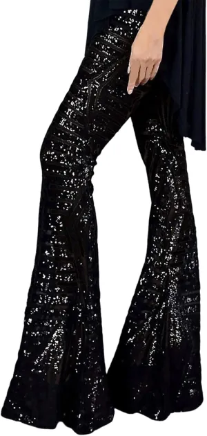 Women's Joggers Pants Ladies Silk High Waist Drape Zip Wide Leg Flared Pants Night Out Casual Slacks Pants Womens