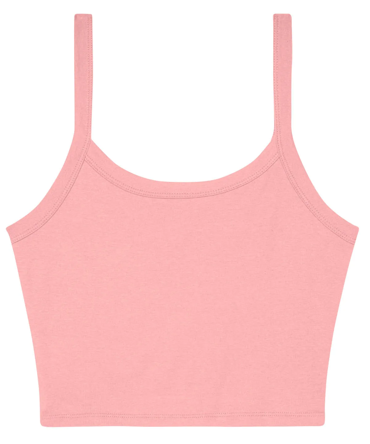 Womens micro rib spaghetti strap tank | Solid Pink Blend