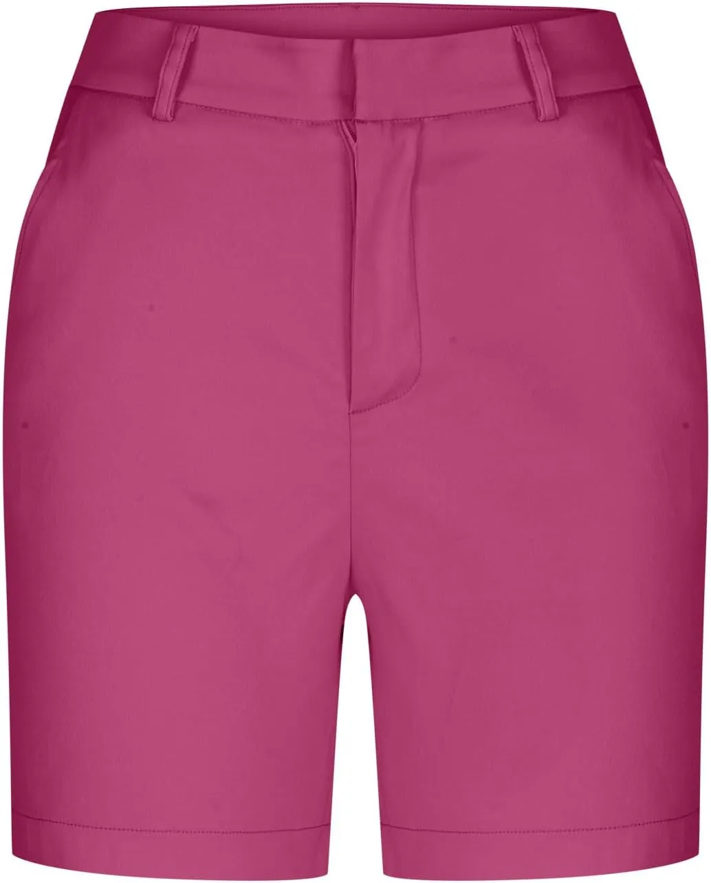 Women's Mid Rise Slim Fit Chino Bermuda Shorts Ultra Lux Comfort Walking Super Comfy Business Casual Pants