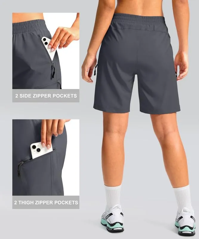 Women's Mountain Bike Shorts 4D Padded Cycling Shorts for Women Riding Biking Bicycle Biker Cycle UPF50 Zipper Pockets